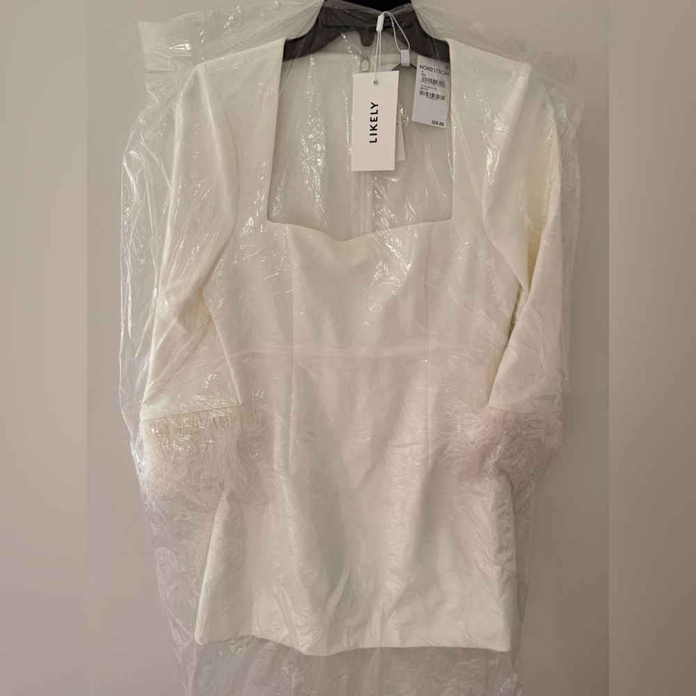 Likely White Long Sleeve Dress